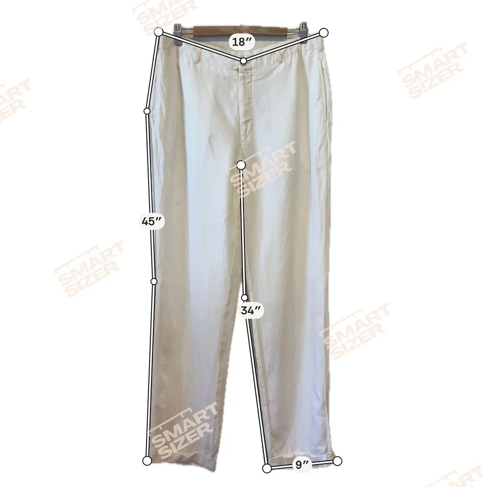 Ralph Lauren Purple Label Mens Pants 36x34 White 100% Linen Italy Luxury Preppy